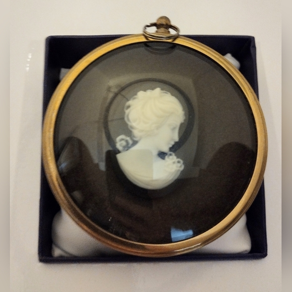 Vintage Lady In Cameo from The Miniature World of Peter Bates. Framed Wall Hang - Picture 4 of 5